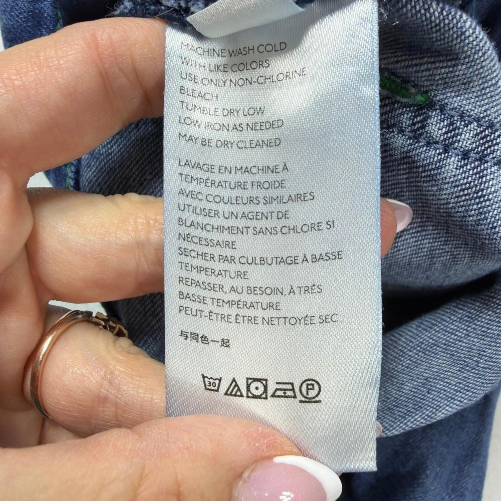 Anthropologie Pilcro High Rise Trouser Bootcut Jeans Blue Button Fly Size 28 - Picture 7 of 15